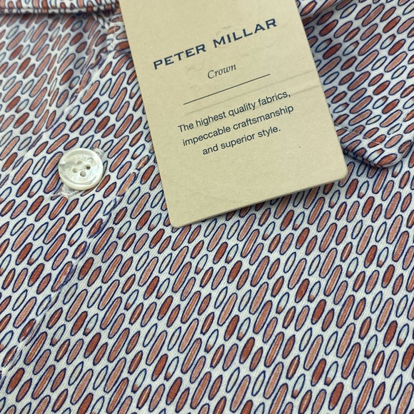 Peter Millar Other - Peter Millar “Surfs Up” Surfboard Print Golf Polo Shirt Pima Cotton Red $115 NWT